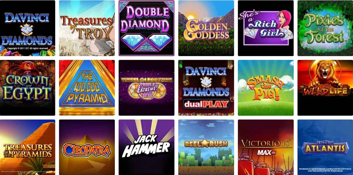Try your luck playing classic slot titles and numerous fresh releases